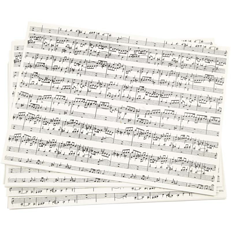 CC Kraftpapier Notenlinien 100g A4 10 Blatt