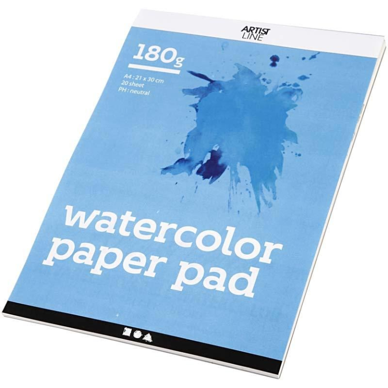 CC Aquarelblok A4 180 gr Wit 20 vel
