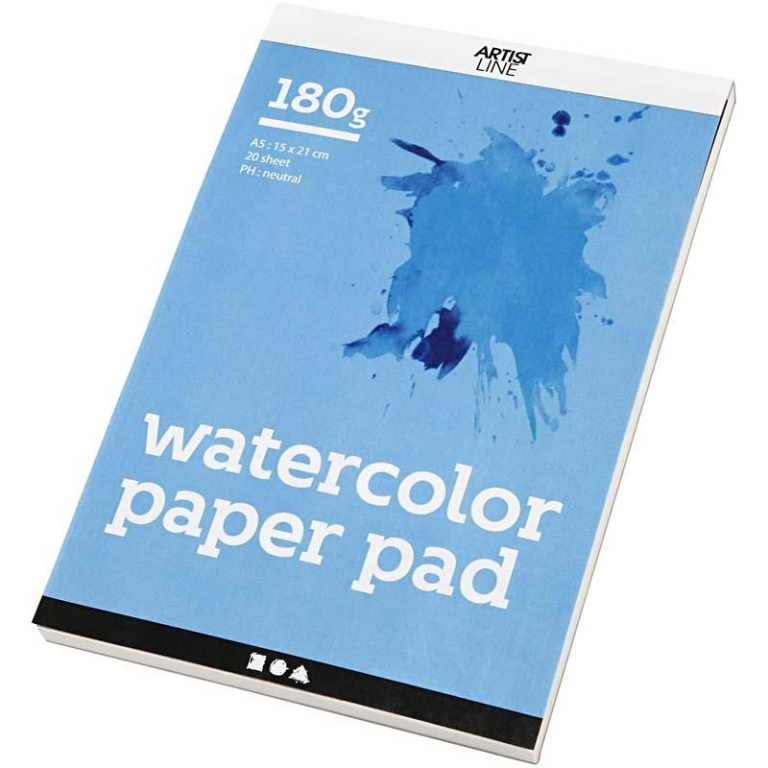 CC Aquarelblok A5 180 gr Wit 20 vel