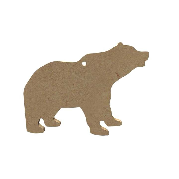MDF Figuur Bruine Beer 10 cm