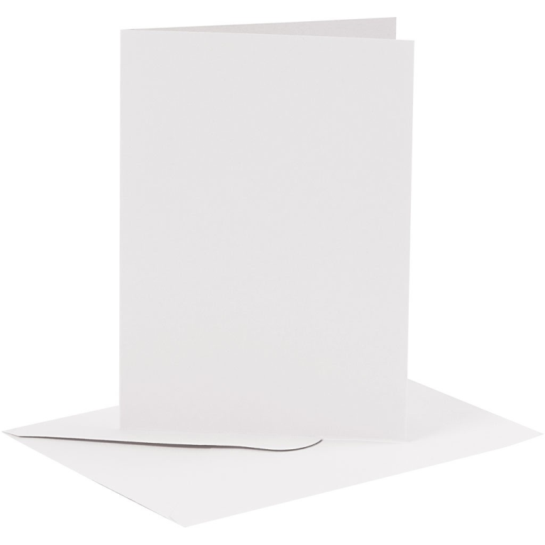 CC Karten & Umschläge 10,5x15 cm Weiß 6 Stück