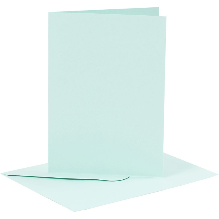 CC Kaarten & Enveloppen 10,5x15 cm Lichtblauw 6 stuks