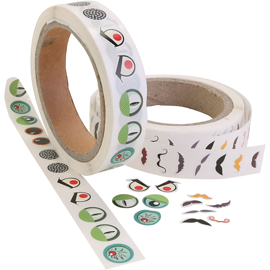 CC Stickers op Rol Ogen en Snorren 2000 stuks