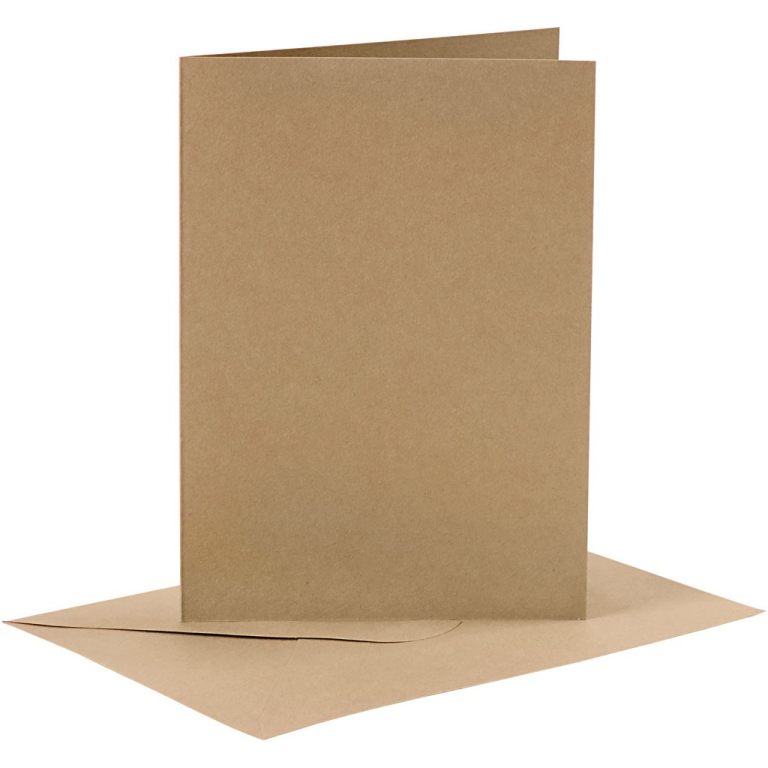 CC Cards & Envelopes 10.5x15 cm Kraft 6 pieces