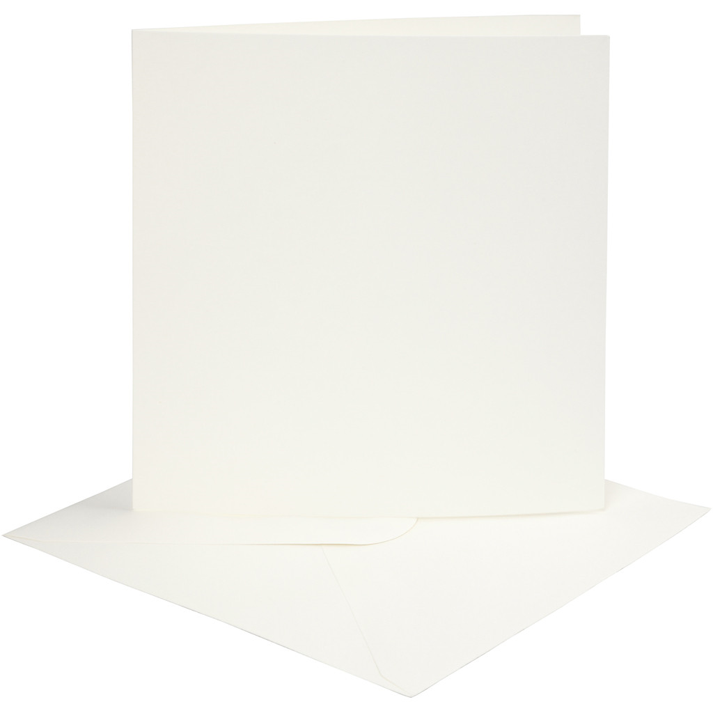 CC Kaarten en Enveloppen 15,2x15,2 cm Off-white 4 stuks