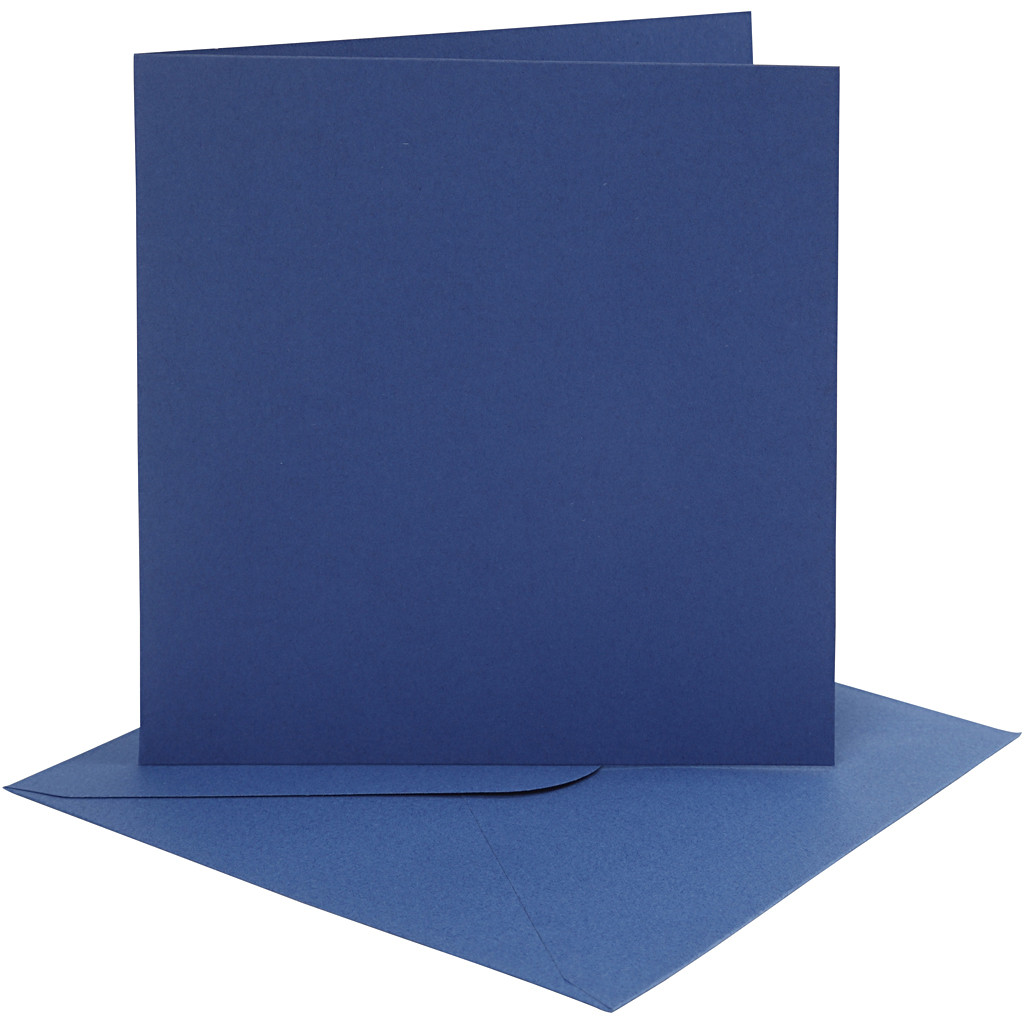 CC Kaarten en Enveloppen 15,2x15,2 cm Blauw 4 stuks
