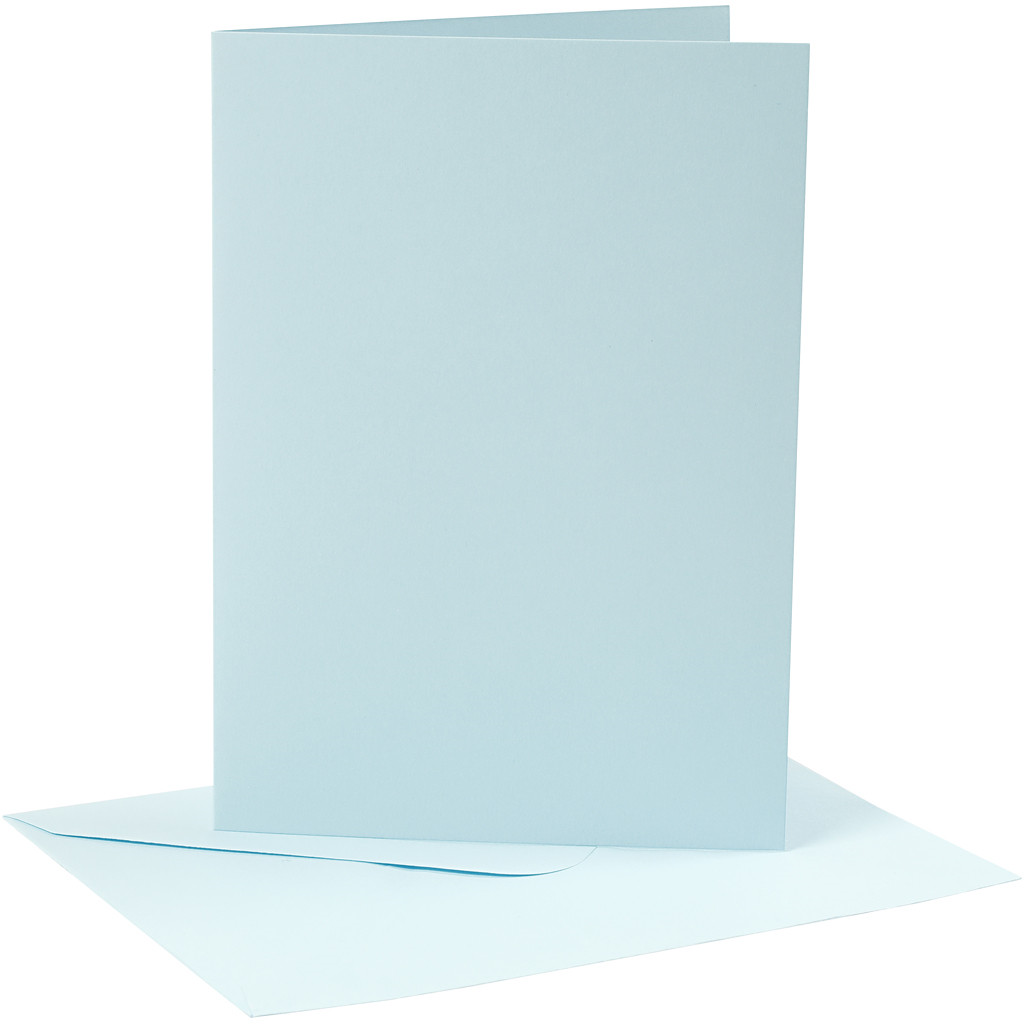 CC Cards and Envelopes 12.7x17.8 cm Light Blue 4 pcs