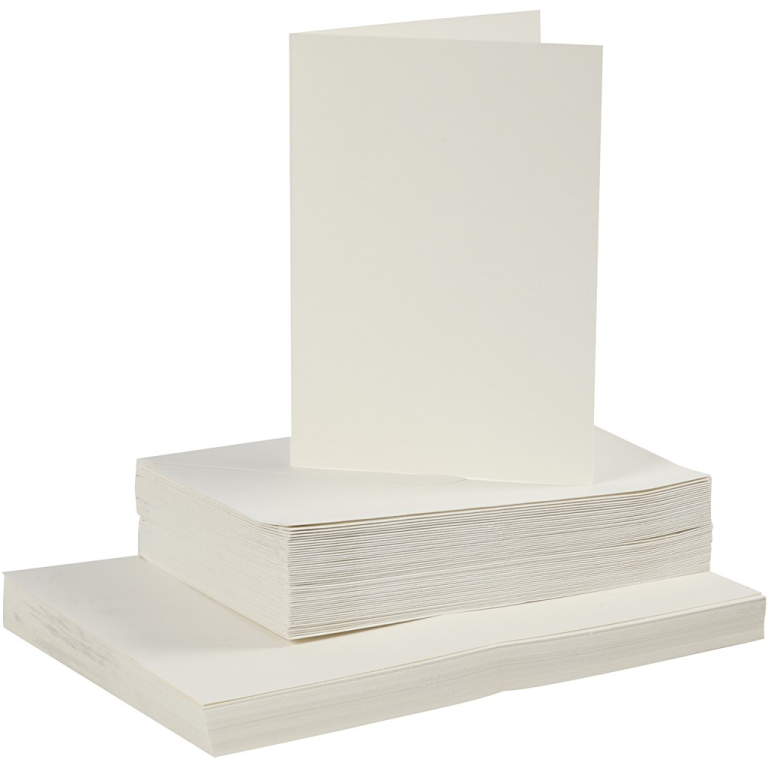 CC Karten & Umschläge Off-White 10,5x15 cm 50 Sets