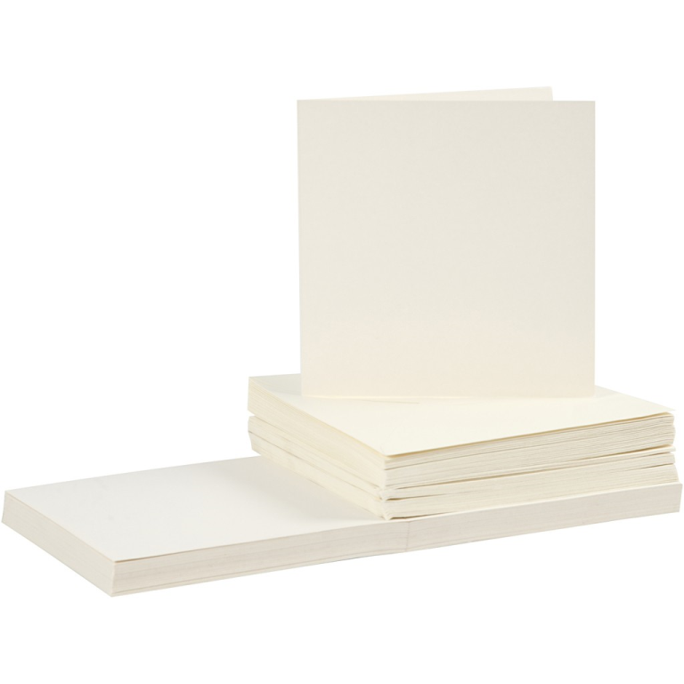 CC Karten & Umschläge Off-White 15x15 cm 50 Sets