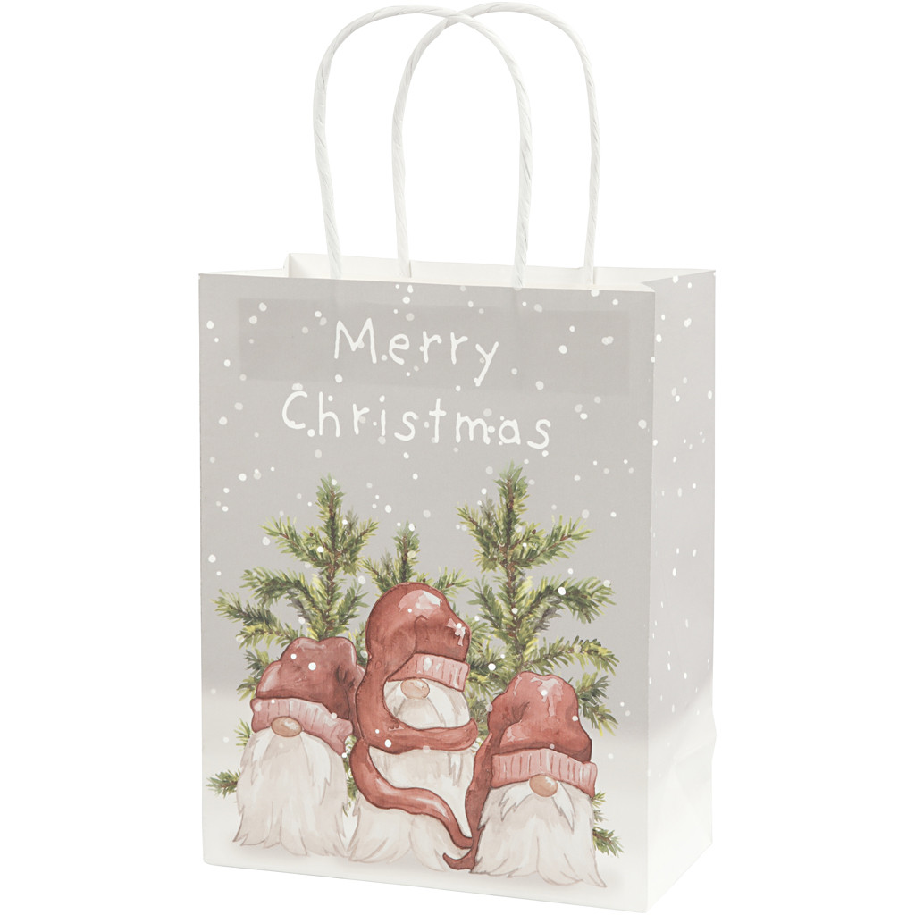CC Paper Bags 18x9x23 cm Christmas Gnomes 3 pieces