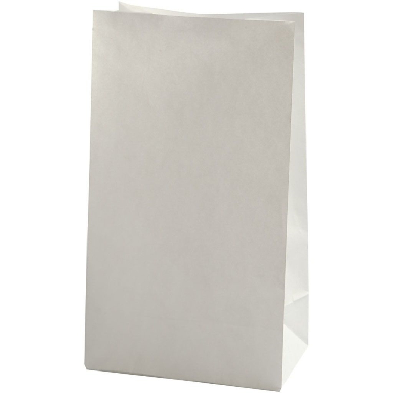 CC Papieren Zakken 15x9x27 cm Wit 100 stuks