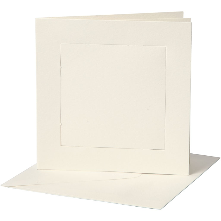 CC Cards & Envelopes Passepartout Square 12.5x12.5 cm Off-white 10 pieces
