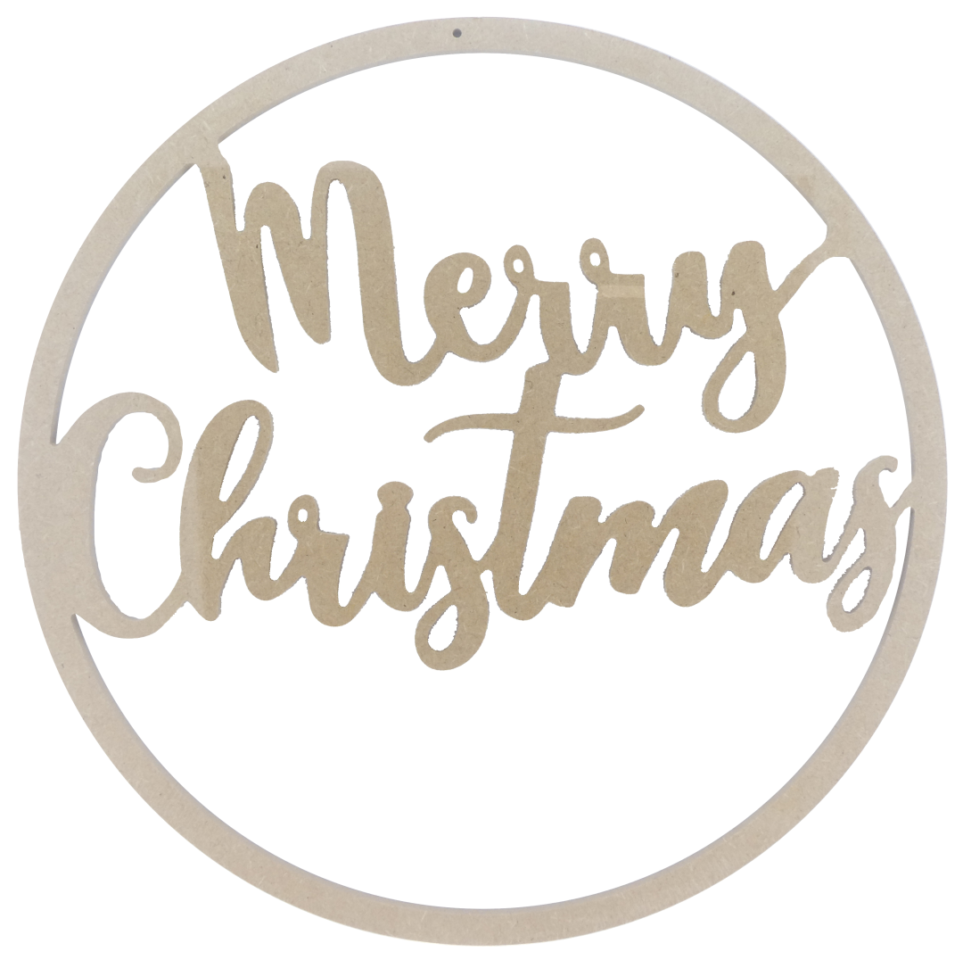 Gomille MDF Ring mit Merry Christmas 38 cm