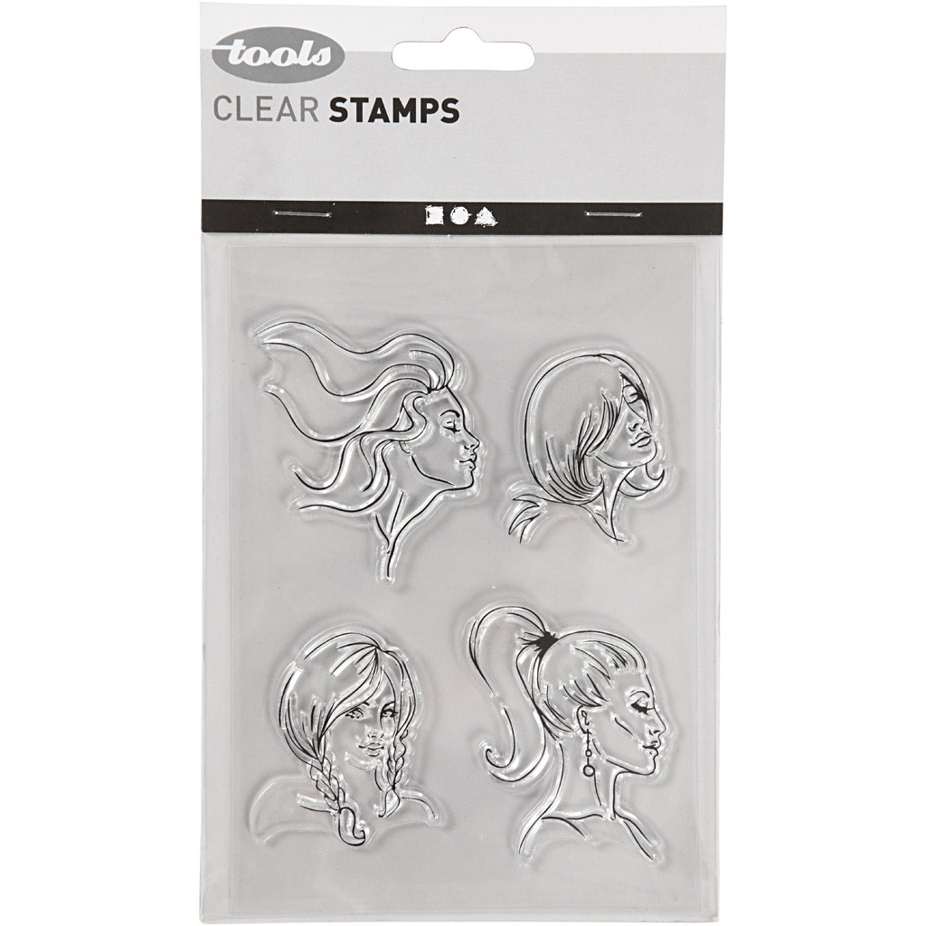 CC Silikonstempel Frisuren 15,5 cm