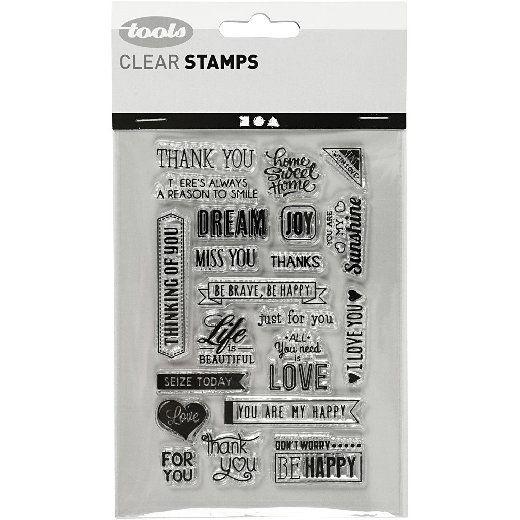 CC Silicone Stempels Engelse Woorden 15,5 cm
