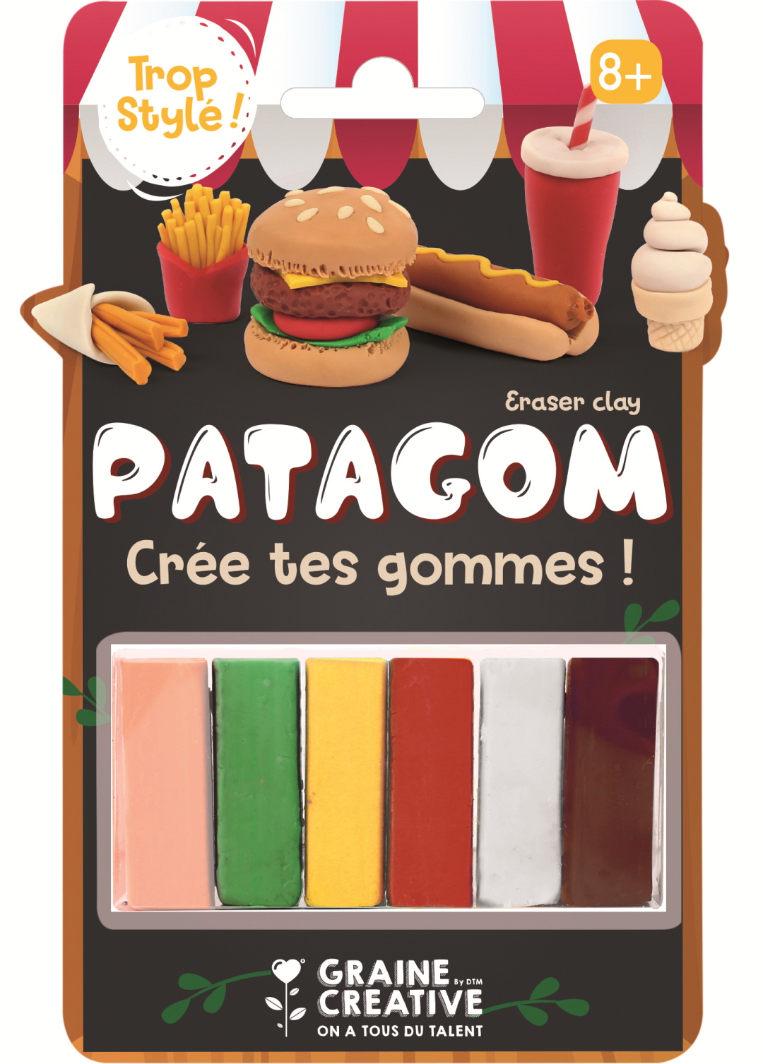 Patagom Gum Klei Set Snacks 6x25 gr