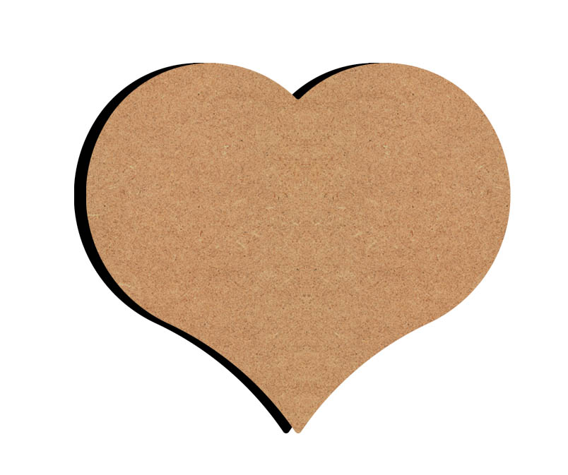 MDF Figuur Hart 26 cm