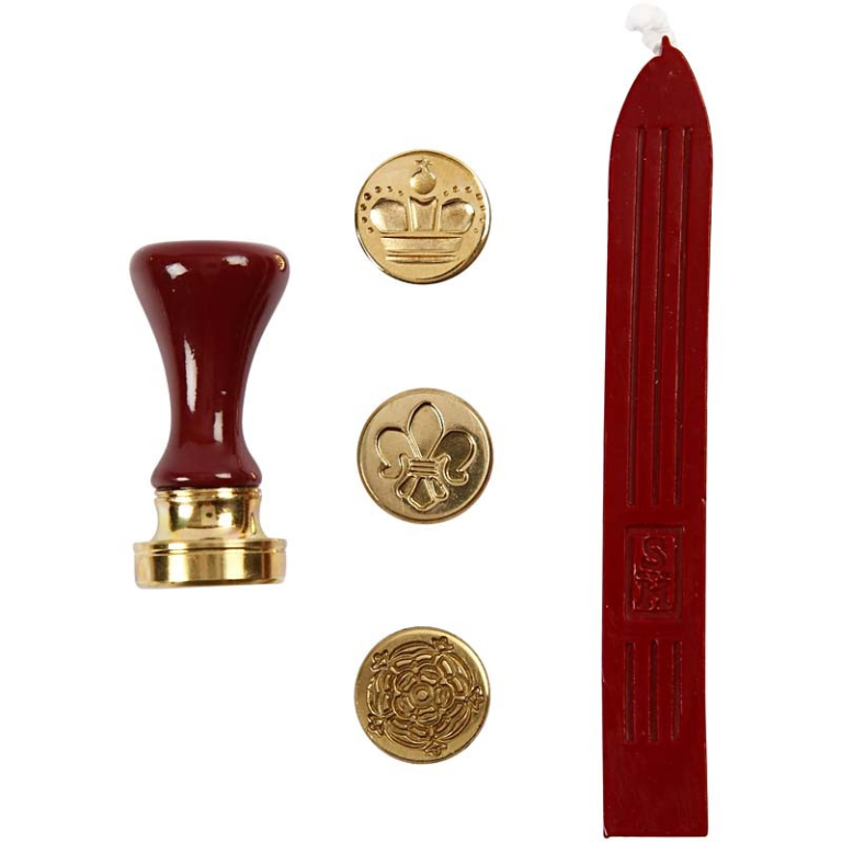 Manuscript Sealing Wax Set 18 mm Crown, Lily and Flower