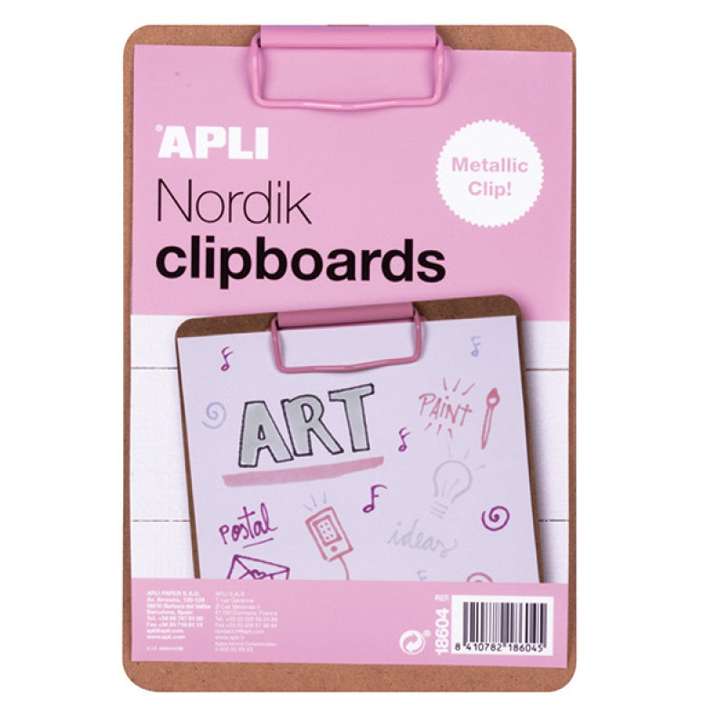 Apli Wooden Clipboard A5 Pink