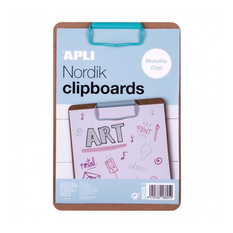 Apli Klembord Hout A5 Blauw