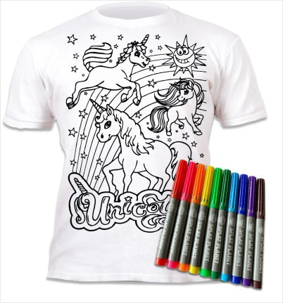 Splat Planet T-Shirt Colouring Set Unicorn 5 - 6 Years
