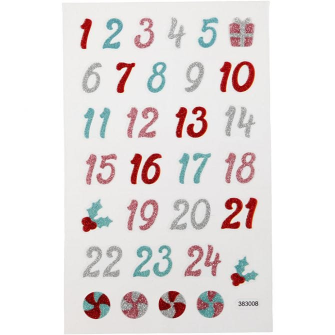 CC Stickervel Advent Cijfers 10x16 cm