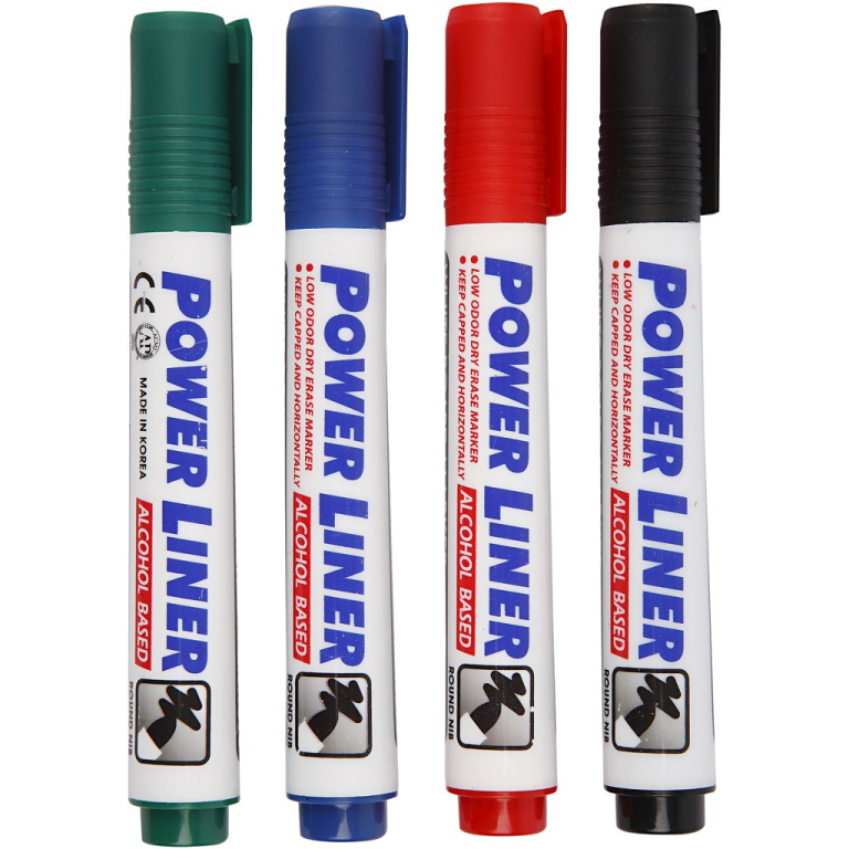 CC Powerliner Whiteboard Stiften Multi 4 stuks