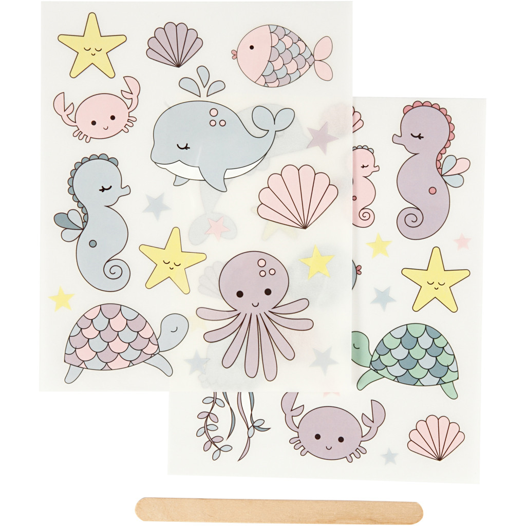 CC Rub-on Sticker Oceaan 12x15 cm 2 vellen