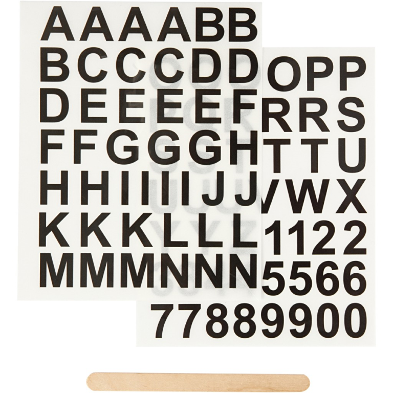 CC Rub-on Letters and Numbers Black
