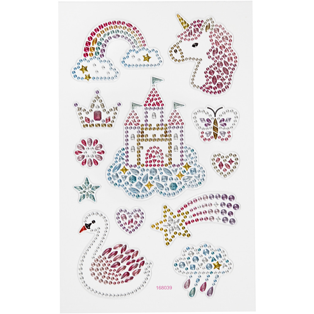 CC Diamond Stickervel Unicorn 15x16,5 cm