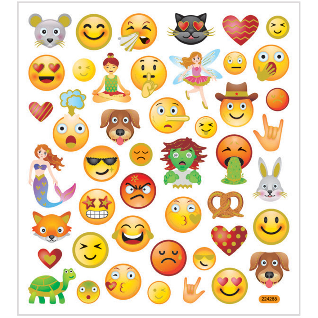 CC Stickers Emoji's 15x16,5 cm