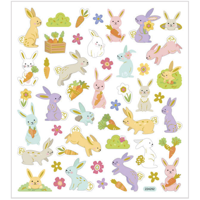 CC Stickers Pastel Easter Bunny 15x16.5 cm