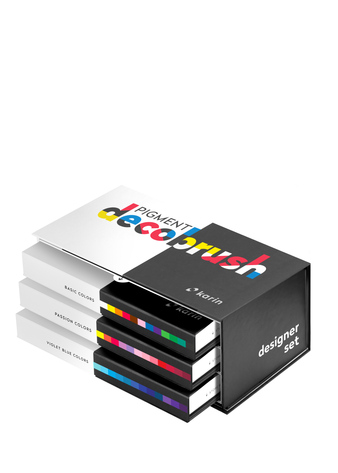 Karin Deco Brushmarker Pigment Designer Set 36 stuks