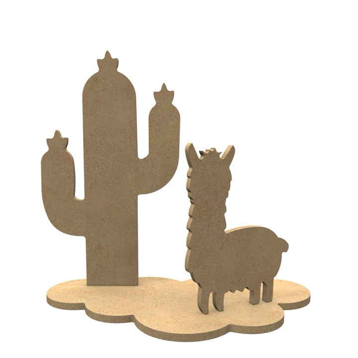 MDF Llama Figures Set 24x22 cm