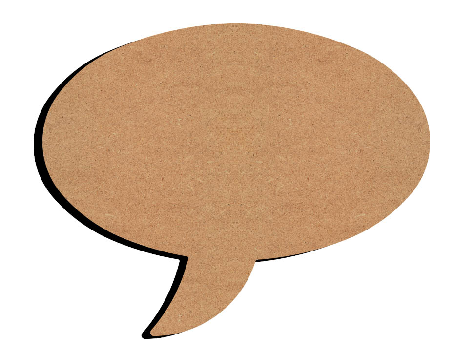 MDF Figur Sprechblase 26 cm
