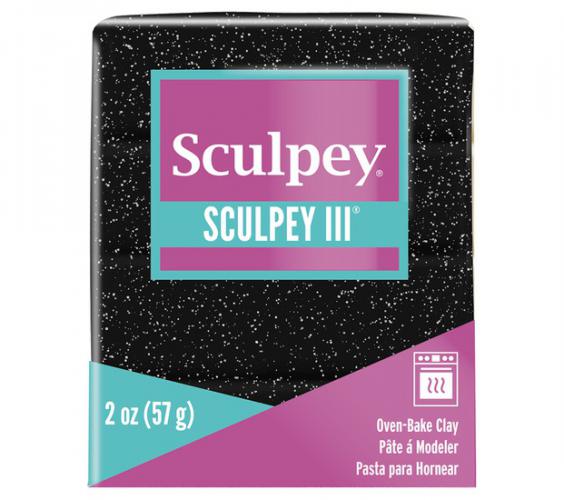 Sculpey klei III -- Black Glitter - 541 - 57gr