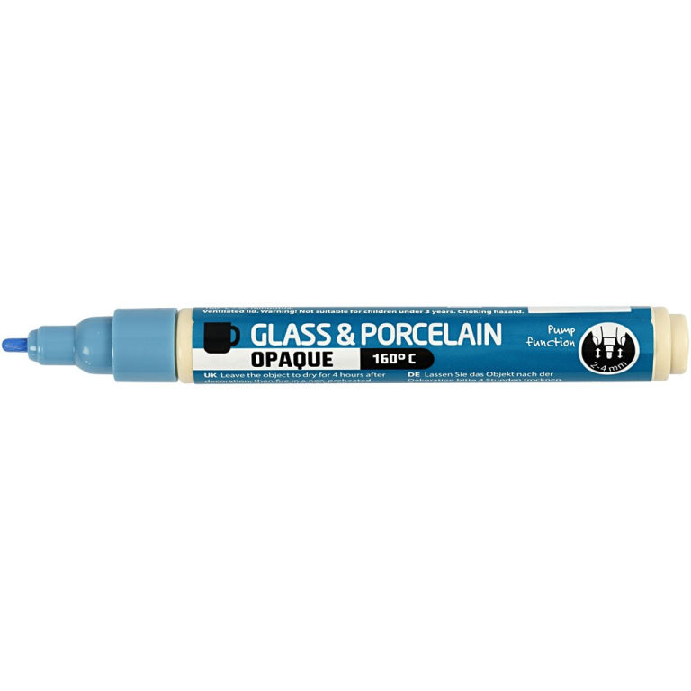 CC Glas- en Porseleinstift Dekkend Lichtblauw