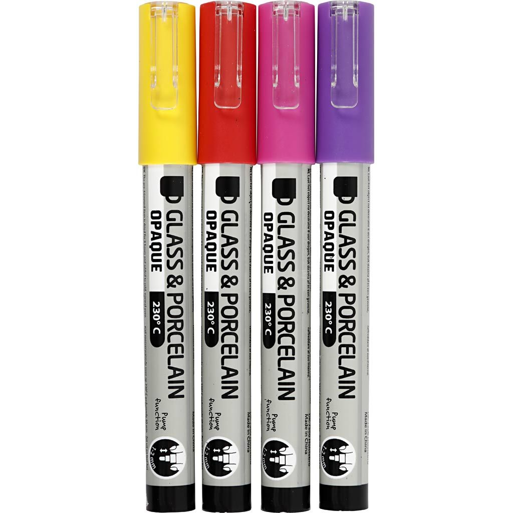 CC Glass and Porcelain Marker Semi-Opaque Secondary Set 4 pieces