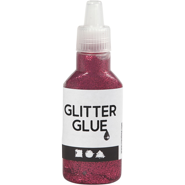 CC Glitterlijm 25 ml Donkerroze