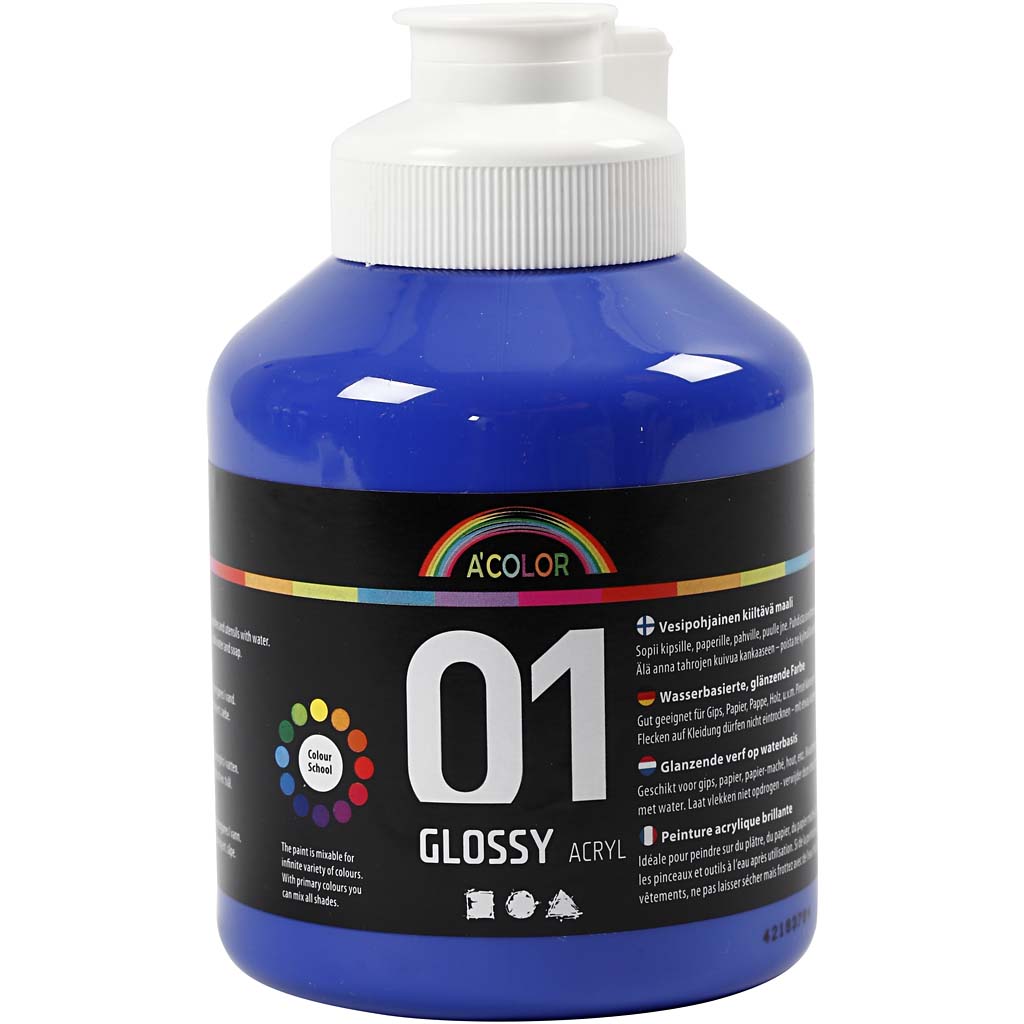 CC Acrylfarbe Glänzend Blau 500 ml