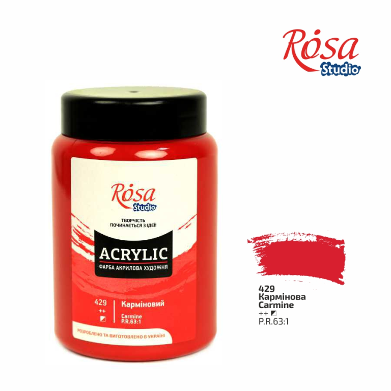 Rosa Studio Acrylic Paint 400 ml 429 Carmine