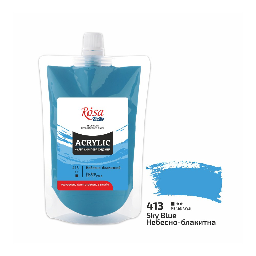Rosa Studio Acrylfarbe Soft Pack 200 ml 413 Himmelblau