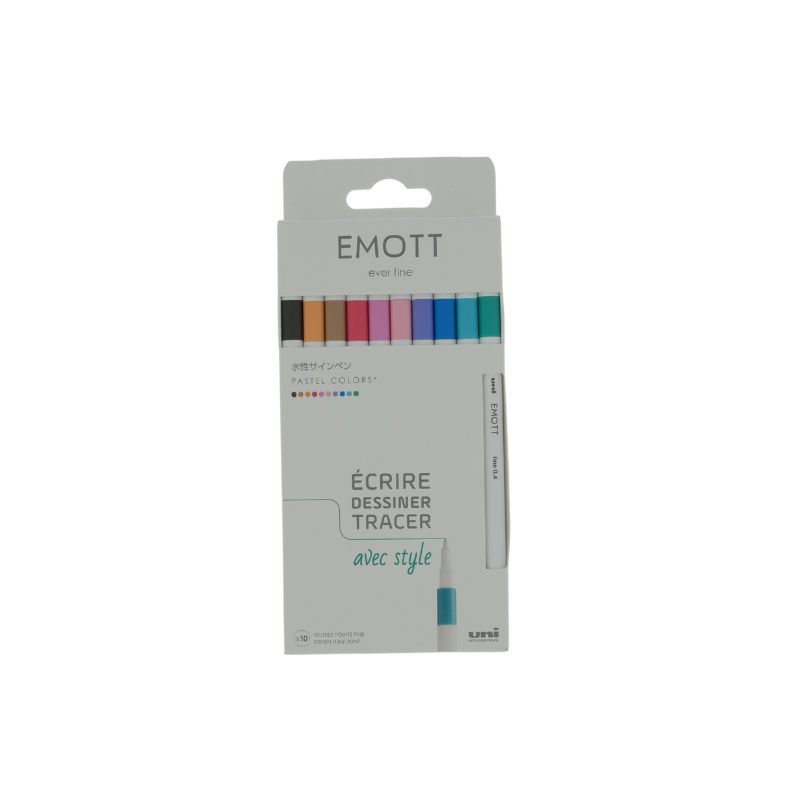 Uni Emott Fineliner Set Pastel, 10-Count