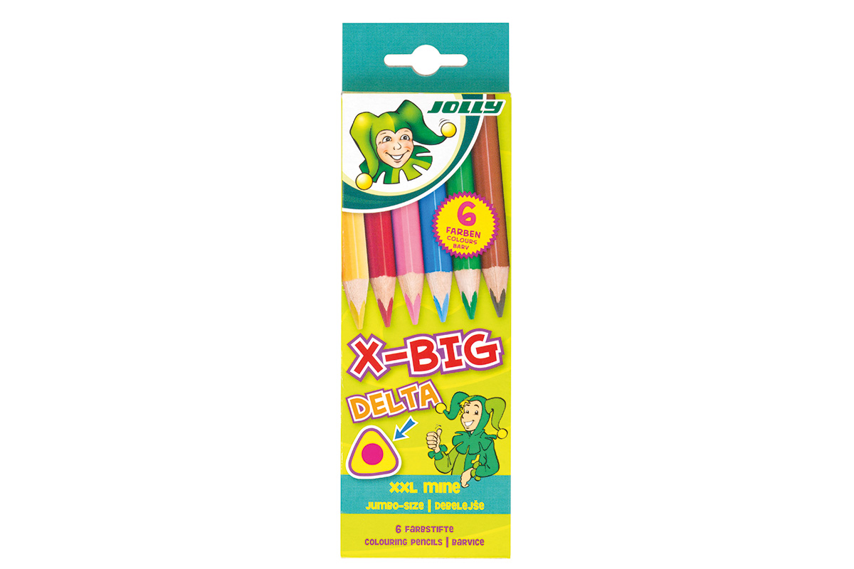 Jolly X-Big Delta Colouring Pencils 6 pieces
