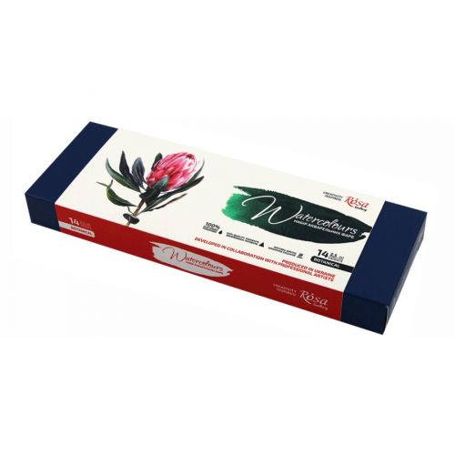 Rosa Gallery Aquarellfarben-Set Botanical 14 Näpfchen
