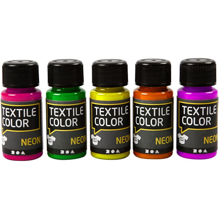 CC Textilfarbe Neon Set 50ml 5 Stück