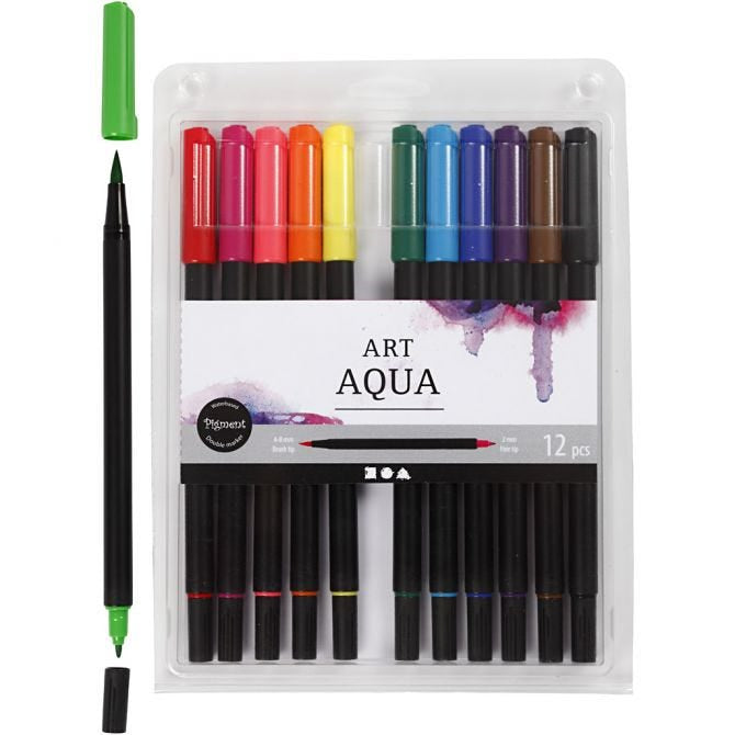 CC Pigment Art Aquarellstifte 23 cm Verschiedene Farben 12 Stück