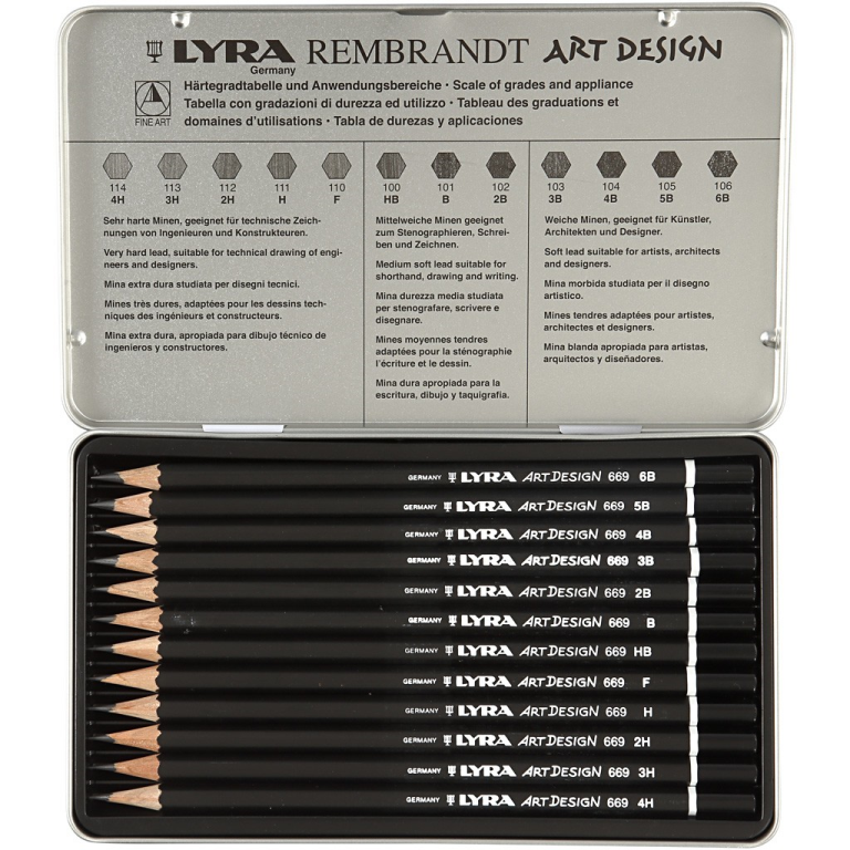 Lyra Art Design Tekenpotloden Set 12 stuks