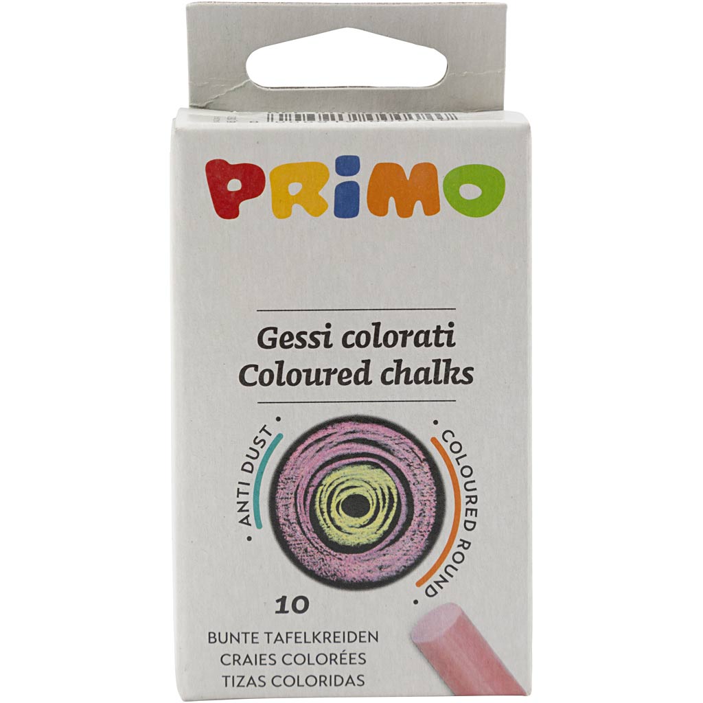 Primo Chalkboard Chalk Coloured 10 pieces