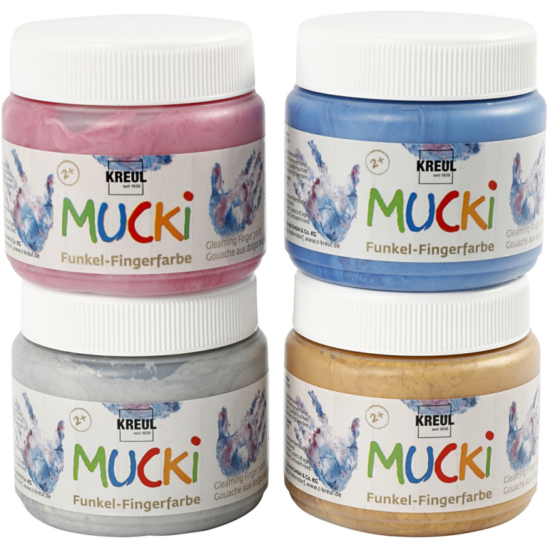 Mucki Vingerverf Set Metallic 4x150 ml
